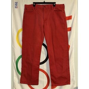 Levi's 569 Jeans Mens 38x32 Red Denim Loose Straight